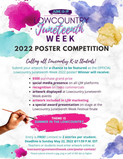 Lowcountry Juneteenth Week 2022 Poster Competition flyer